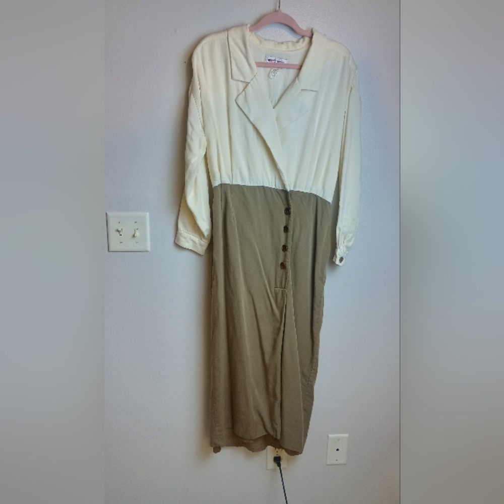 Maggy London Wool Blend Secretary Dress Vintage Size 14